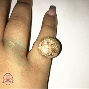 Creamsicle Seashell Ring